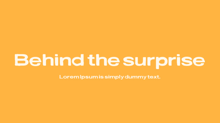 Behind the surprise Font