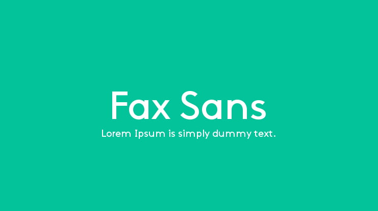 Fax Sans Font