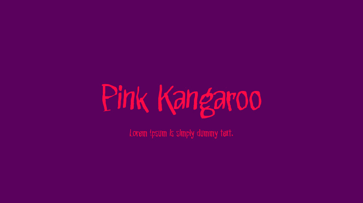Pink Kangaroo Font