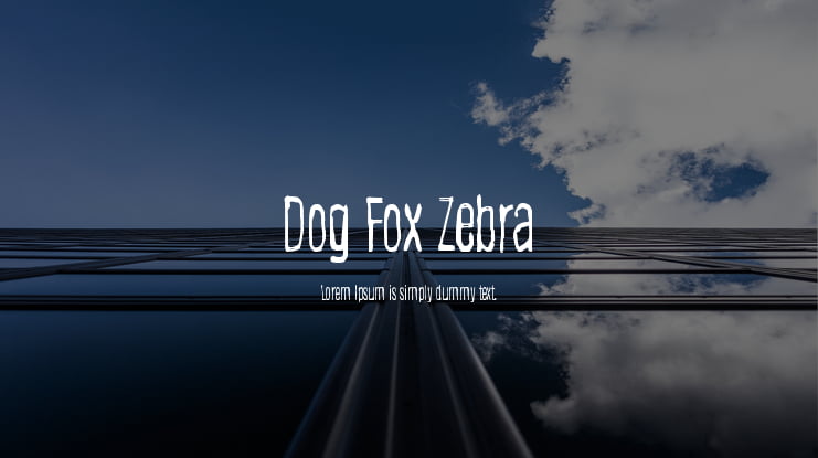Dog Fox Zebra Font