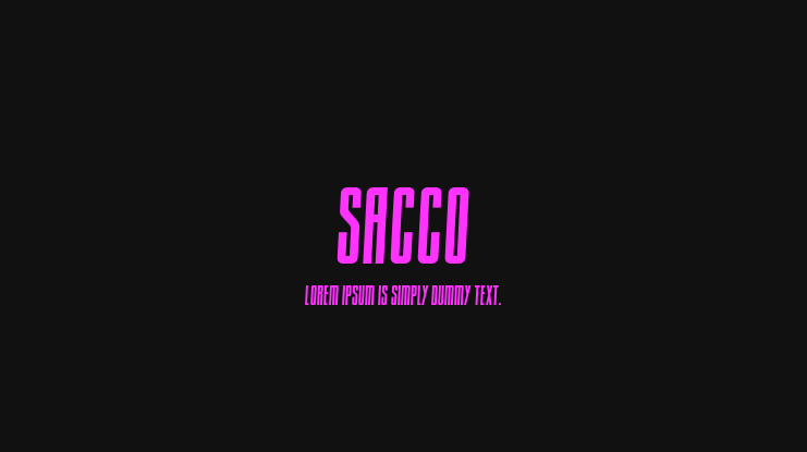 Sacco Font Family