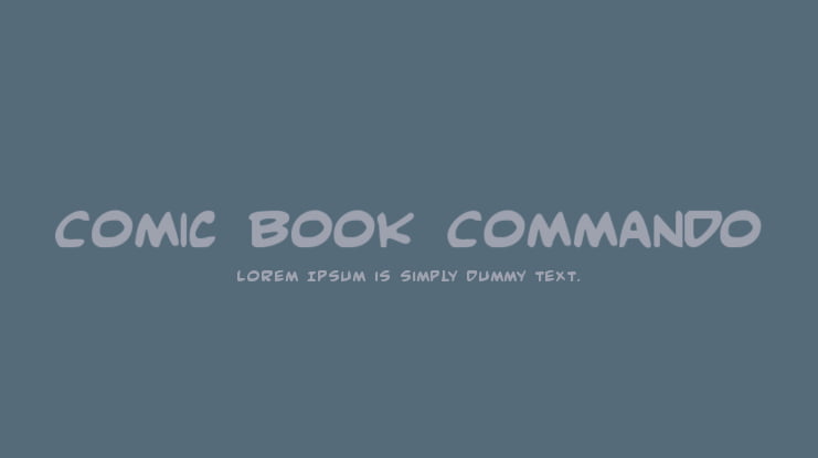 Comic Book Commando Font Family