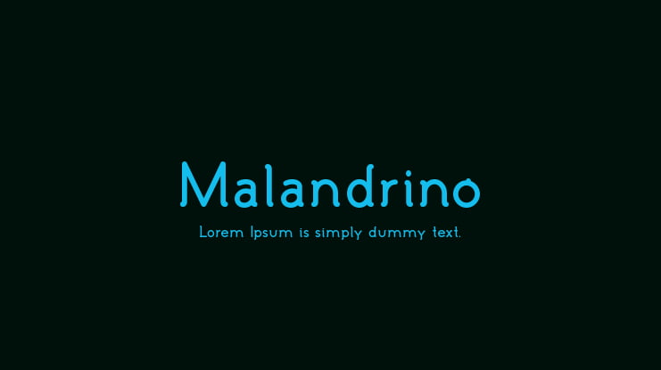 Malandrino Font Family
