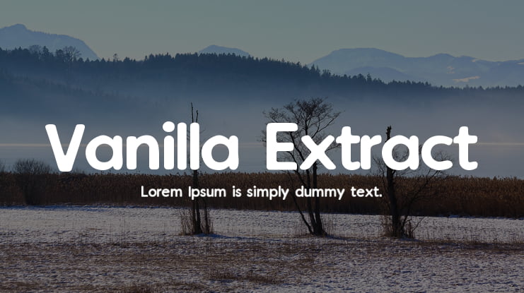Vanilla Extract Font