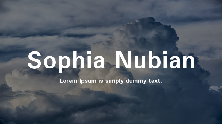 Sophia Nubian Font Family