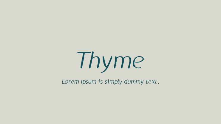 Thyme Font