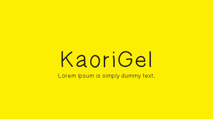 KaoriGel Font Family