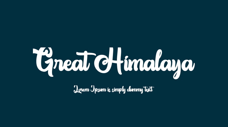 Great Himalaya Font