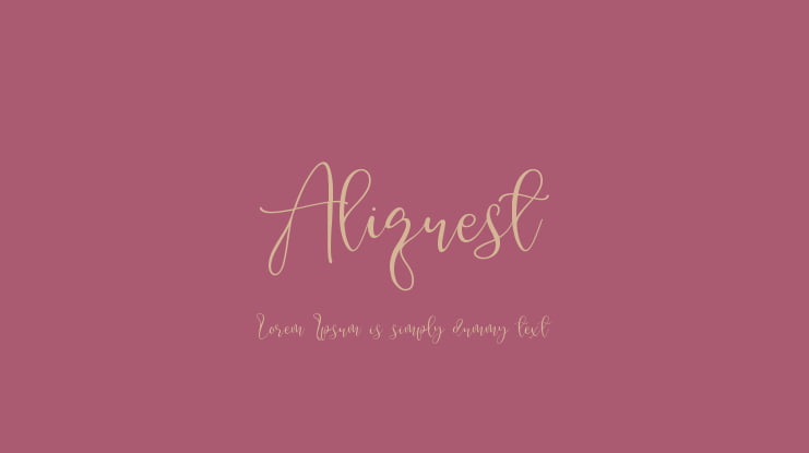 Aliquest Font