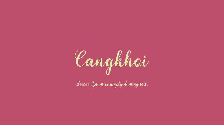 Cangkhoi Font