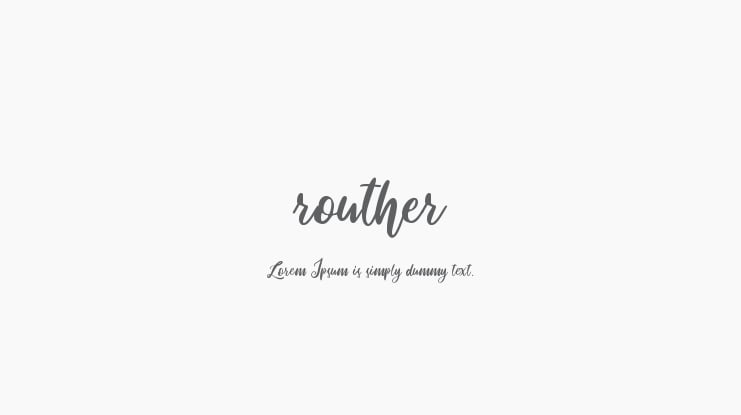 routher Font