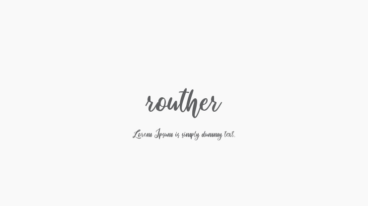 routher Font