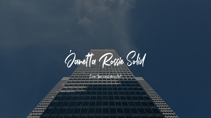 Janetta Rossie Solid Font