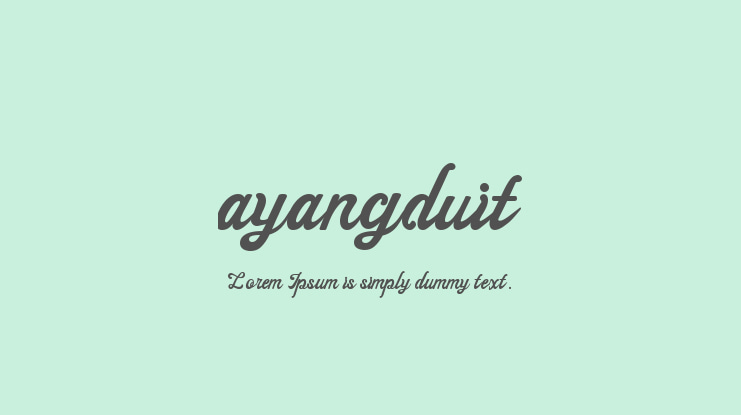 ayangduit Font