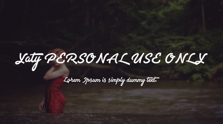Yaty PERSONAL USE ONLY Font