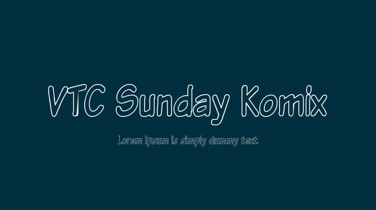 VTC Sunday Komix Font Family