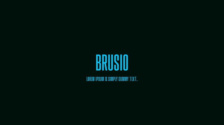 Brusio Font Family