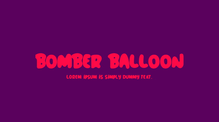 Bomber Balloon Font