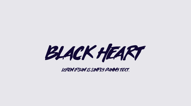 Black Heart Font