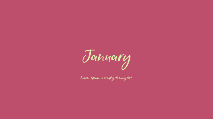 January Font