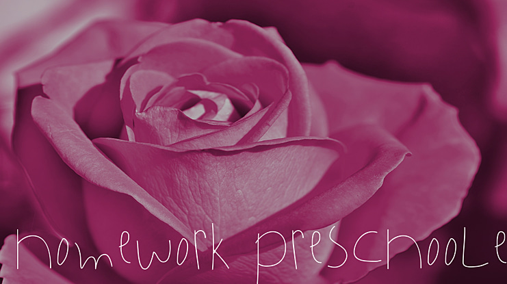 homework preschooler Font