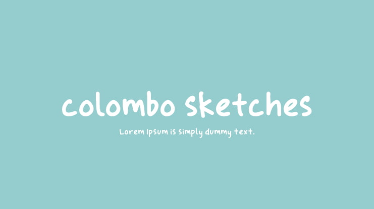 colombo sketches Font