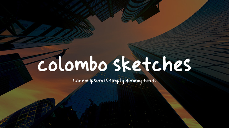 colombo sketches Font