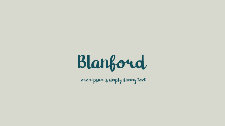 Blanford Font