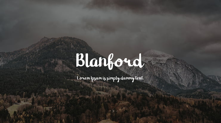 Blanford Font