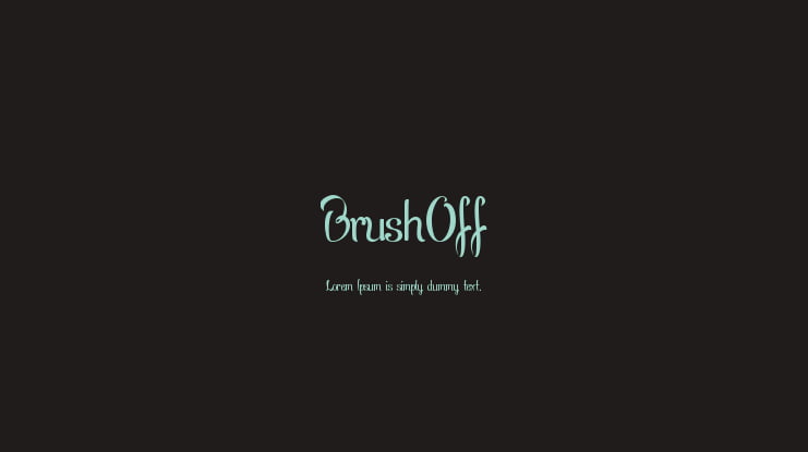 BrushOff Font