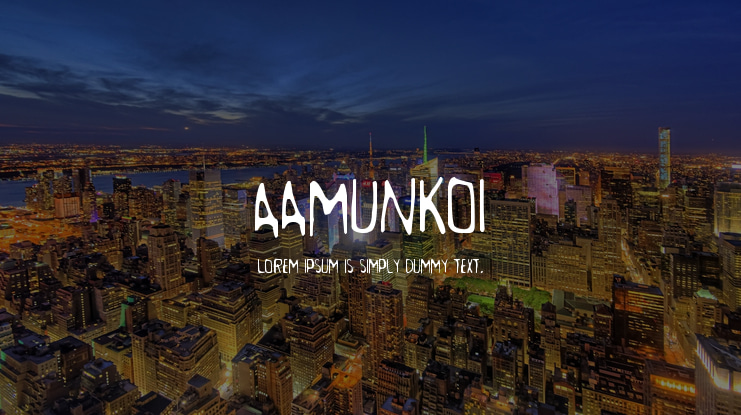 Aamunkoi Font