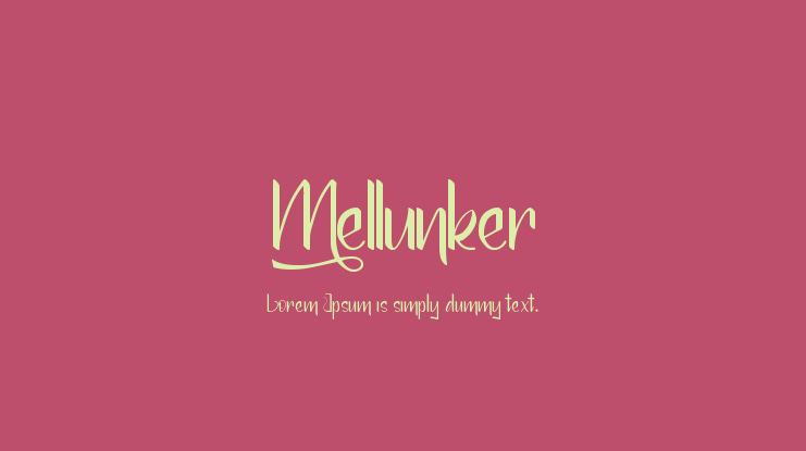 Mellunker Font