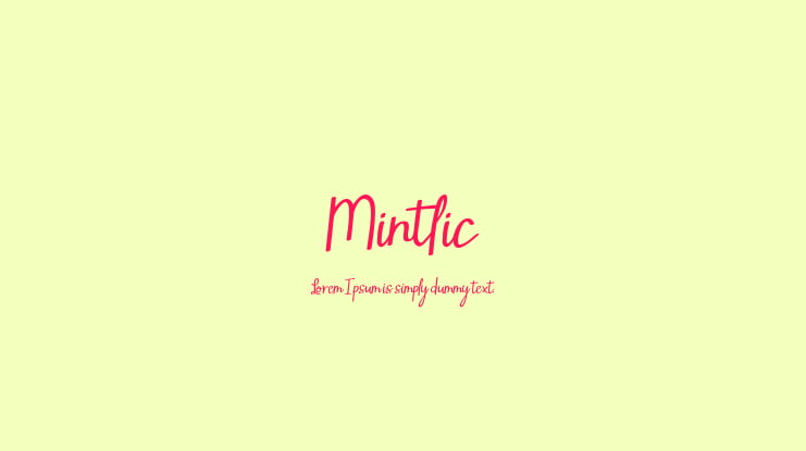 Mintlic Font