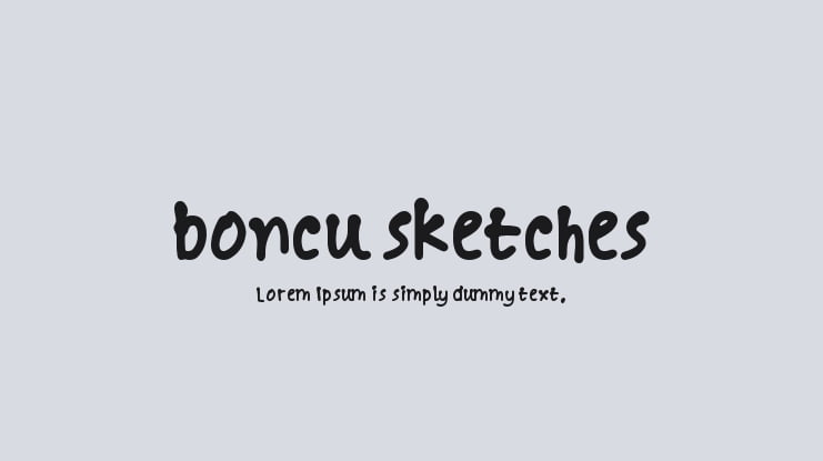 boncu sketches Font