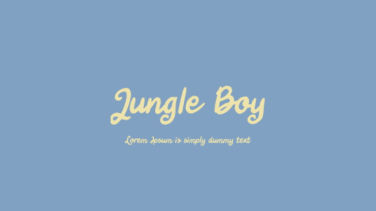 Jungle Boy Font Family