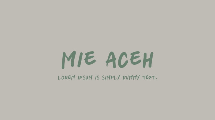 mie aceh Font