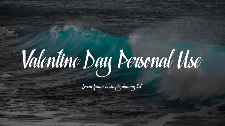 Valentine Day Personal Use Font