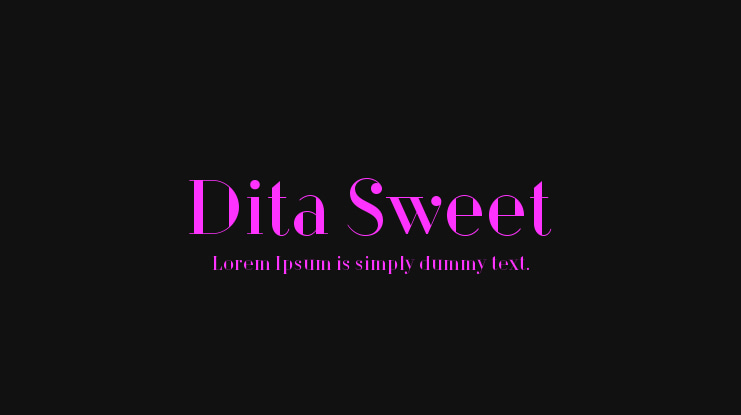 Dita Sweet Font