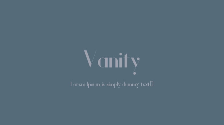 Vanity Font Family