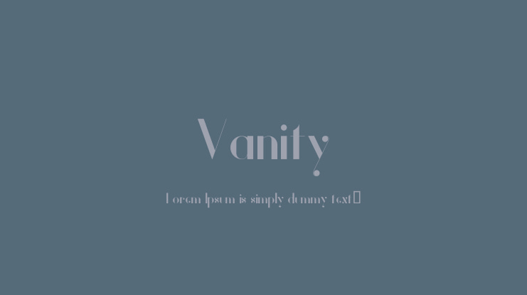 Vanity Font Family