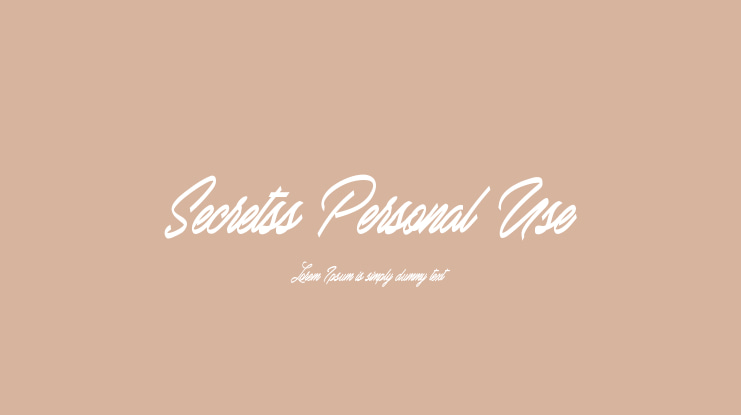Secretss Personal Use Font