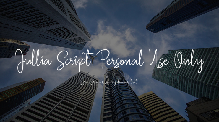 Jullia Script Personal Use Only Font