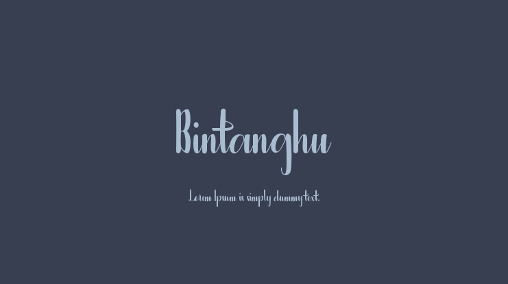 Bintanghu Font