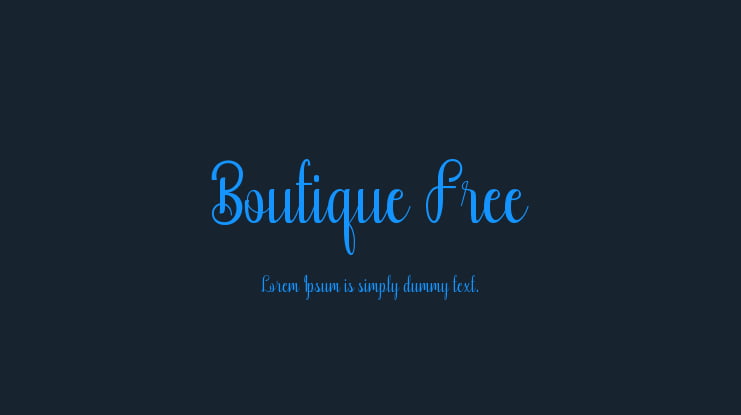 Boutique Free Font