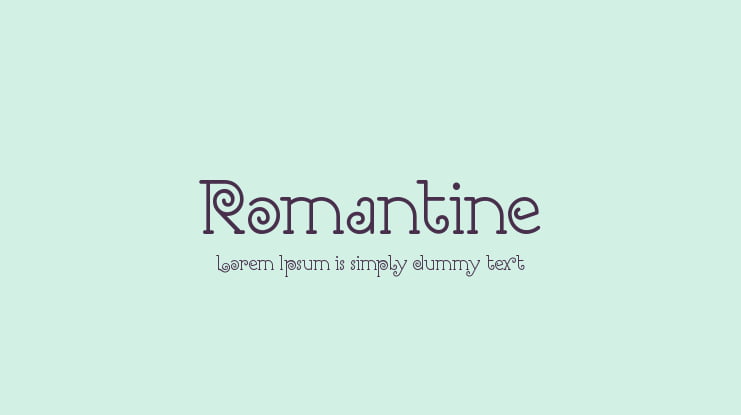 Romantine Font