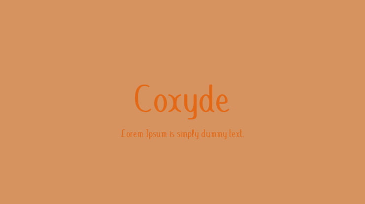 Coxyde Font
