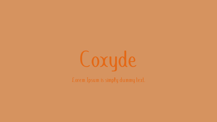Coxyde Font