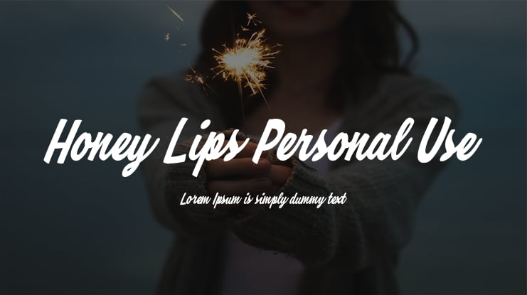 Honey Lips Personal Use Font