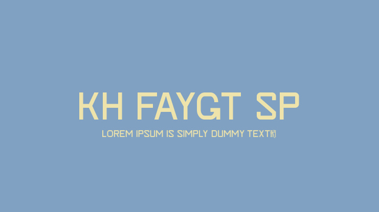 KH Faygt SP Font
