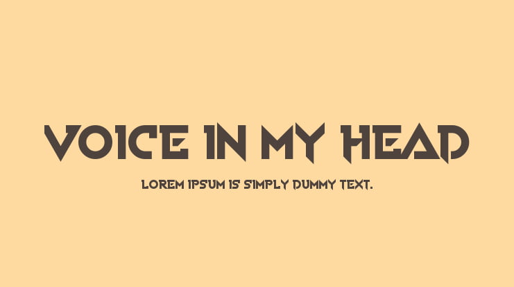 Voice In My Head Font
